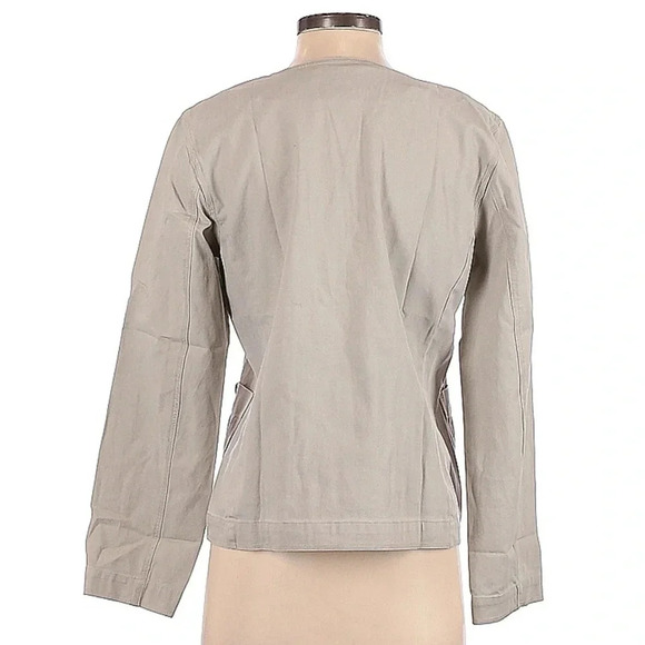 Eileen Fisher | Beige Natural Stretch Cotton Button Lightweight Jacket Size XS - Picture 2 of 2